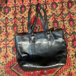 Coach vintage tote bag briefcase work bag black